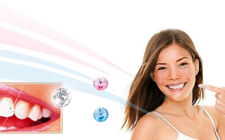 Dentální šperky SWAROVSKI - aplikace kamínku na zub. Máte zářivý úsměv? Přejete si jej ještě více zvýraznit či ozdobit? Mějte originální ozdobu Vašich krásných zoubků jen za 299.-kč!