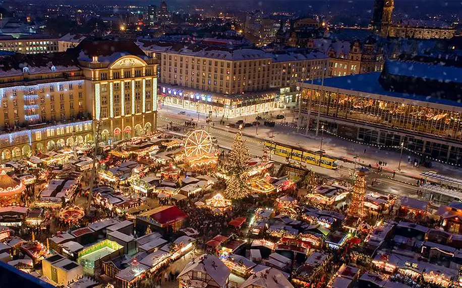 Jednodenní zájezd na adventní trhy do Drážďan luxusními autobusy Vega Tour pro 1 osobu