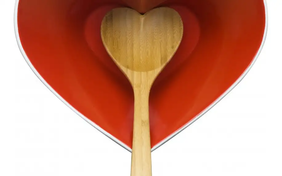 Mísa s vařečkou ve tvaru srdce - takovou mísu jen tak někdo nemá!