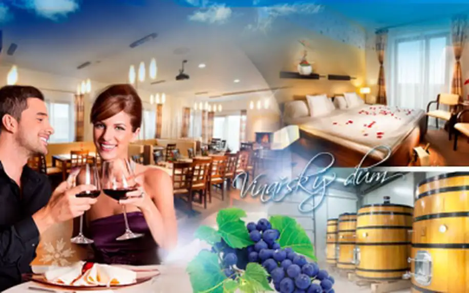 Vinařský pobyt na 3 dny pro 2 osoby s degustací moravských vín ve Vinařském domě SKOUPIL!