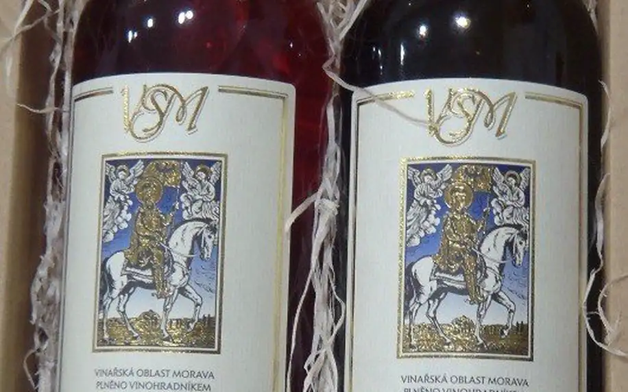 2x láhev výborných vín ze Znojemské vinařské podoblasti