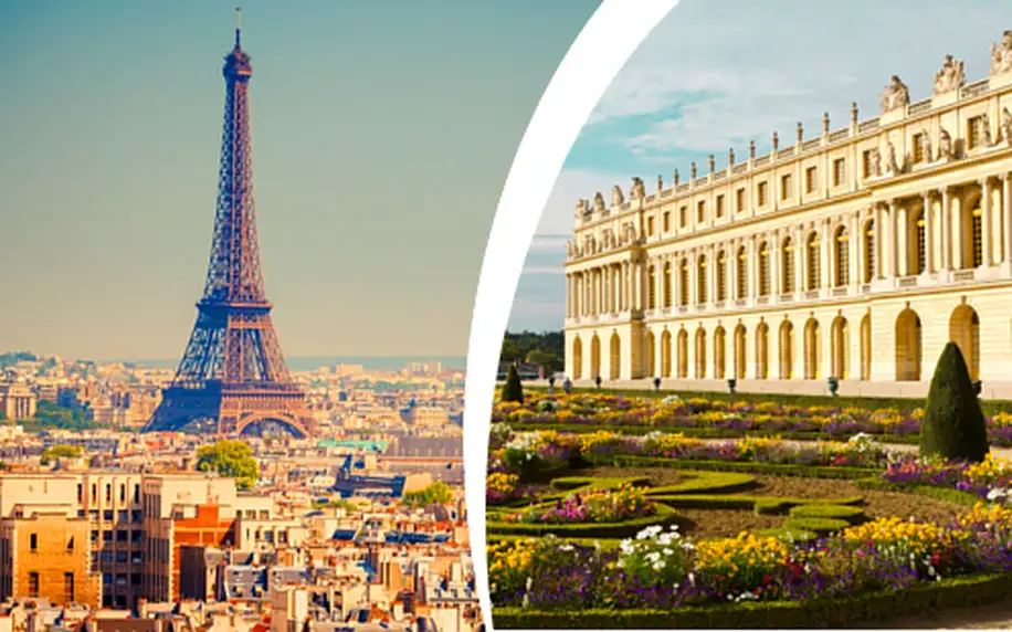 Romantická Paříž a Versailles s dopravou a ubytováním se snídaní
