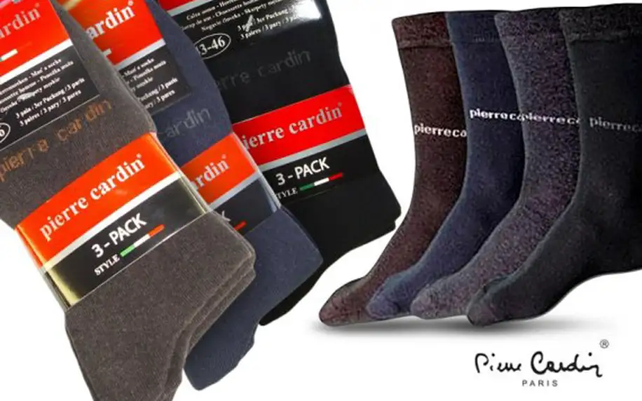 9 párů pánských ponožek Pierre Cardin