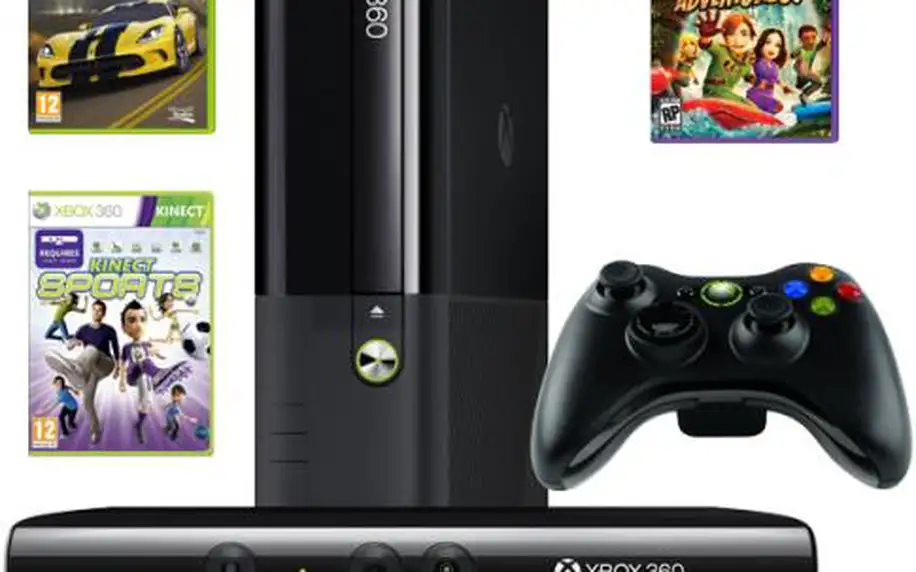 Herní konzole Microsoft 500GB + Kinect senzor + Forza Horizon + Kinect sports 1 + Kinect Adventures (3MN-00003)