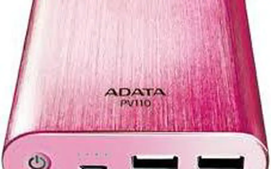 Powerbanka ADATA PV110 Power Bank 10400mAh, růžová