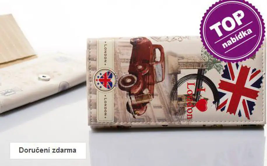 Stylové dámské peněženky s motivy měst