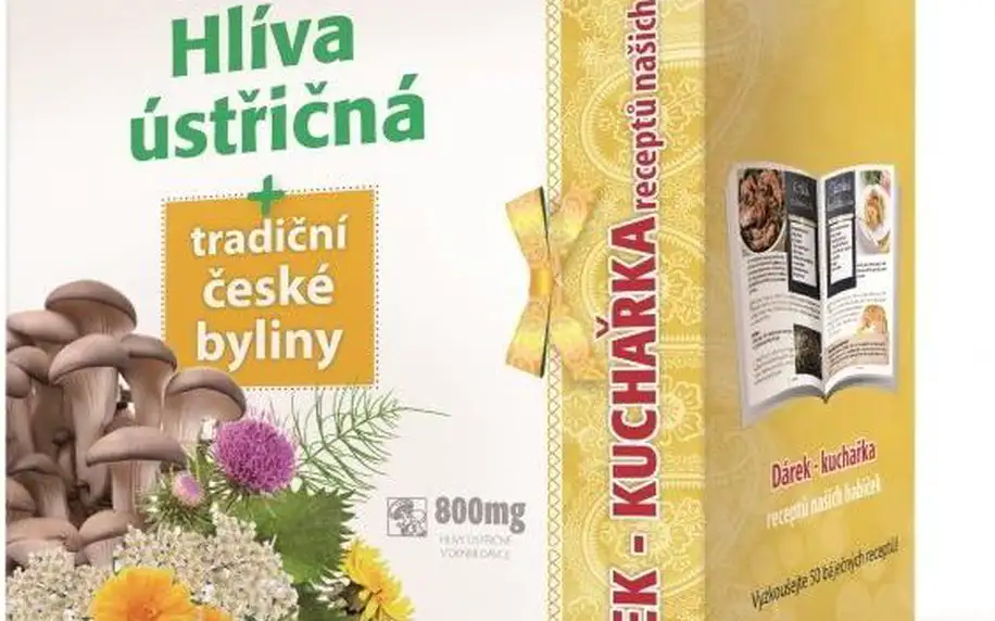 Přírodní doplněk stravy Simply you Imunit Hlíva ústřičná + tradiční české byliny 160 tbl. + kuchařka