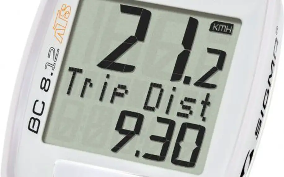Bezdrátový analogový tachometr s jednoduchým ovládáním Sigma BC 8.12 ATS