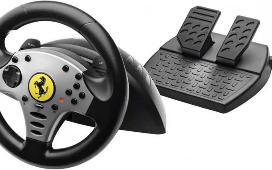 Inovovaná nejprodávanější sada herního volantu a pedálů Thrustmaster Ferrari Challenge Racing Wheel / PS3+PC
