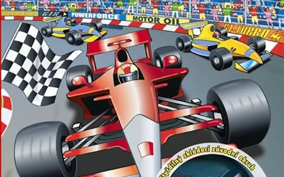 Kniha Závodní auto se skládací dráhou + model autíčka