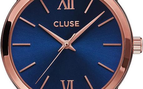 Dámské hodinky Elegante Rose Gold/Royal Blue, 38 mm