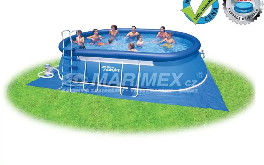 Marimex Bazén Tampa ovál 3,66x6,10x1,22 m s kartušovou filtrací - 10340018 + doprava ZDARMA