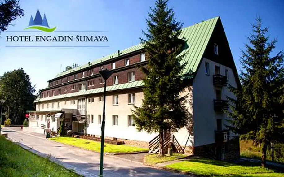 Šumava v letní sezóně v Hotelu Engadin pro 2 osoby s polopenzí + dítě do 3 let ZDARMA