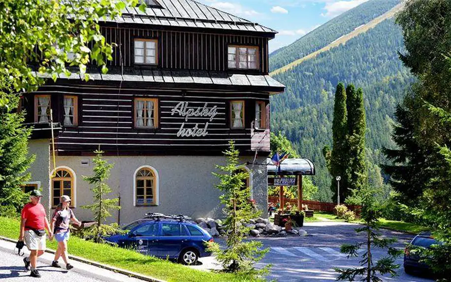 Až 5denní pobyt s polopenzí a wellness v Alpském hotelu ve Špindlerově Mlýně pro 2