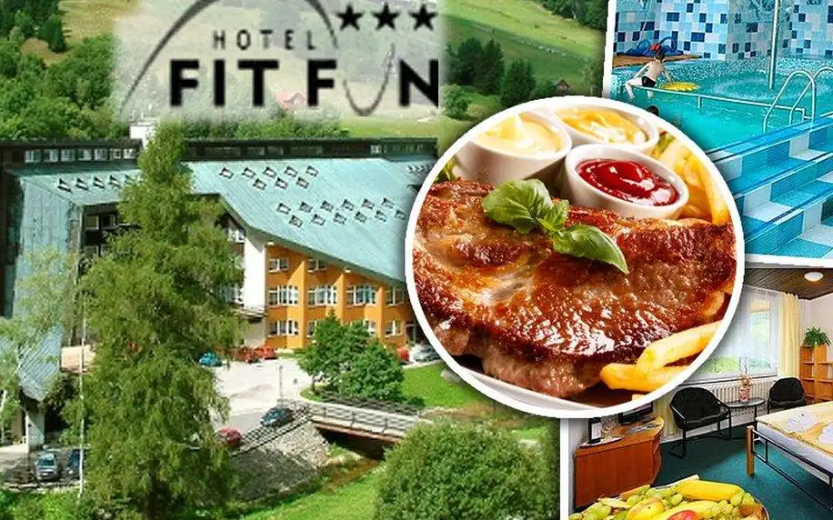Podzimní pobyt pro dvě osoby a jedno dítě do 10 let s polopenzí v Harrachově v Hotelu Fit Fun***!!