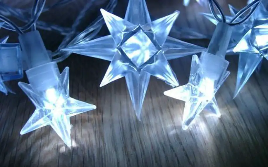 Vánoční LED osvětlení - hvězdy modré