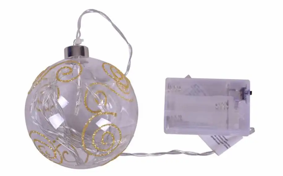 Vánoční dekorace - LED vánoční koule - teplá bílá