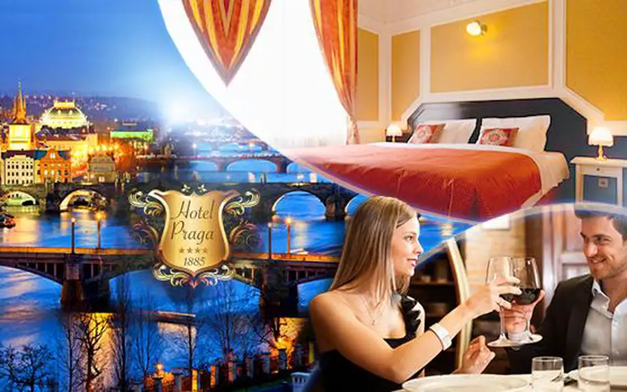 Pobyt na 2 nebo 3 dny v luxusním historickém Hotelu Praga 1885**** pro 2 se snídaní nebo i s 3chodovou večeří!