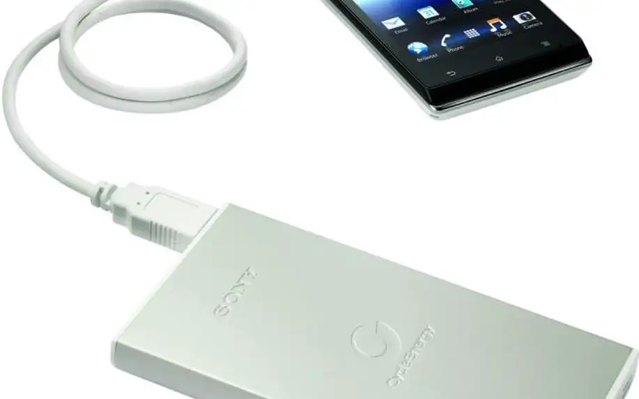 USB zdroj Sony CP-F1LSA přenosný, stříbrný