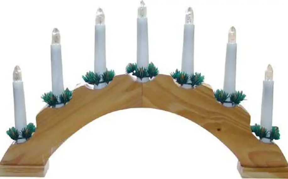 Svícen vánoční el. 7 svíček