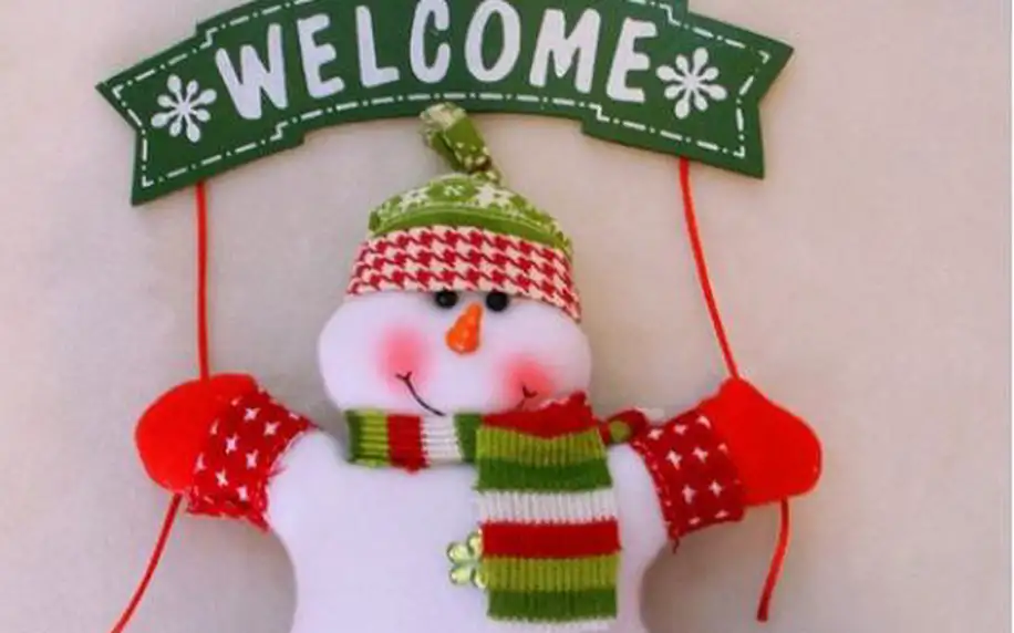 Zimní a vánoční dekorace na dveře!