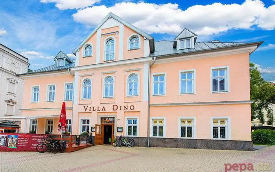 3 až 6denní wellness pobyt pro 2 s polopenzí v hotelu Villa Dino v Mariánských Lázních