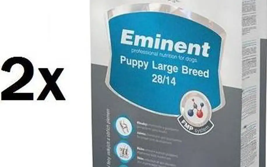 Eminent Puppy Large Breed 2 x 15 kg + 2 kg ZDARMA + Doprava zdarma