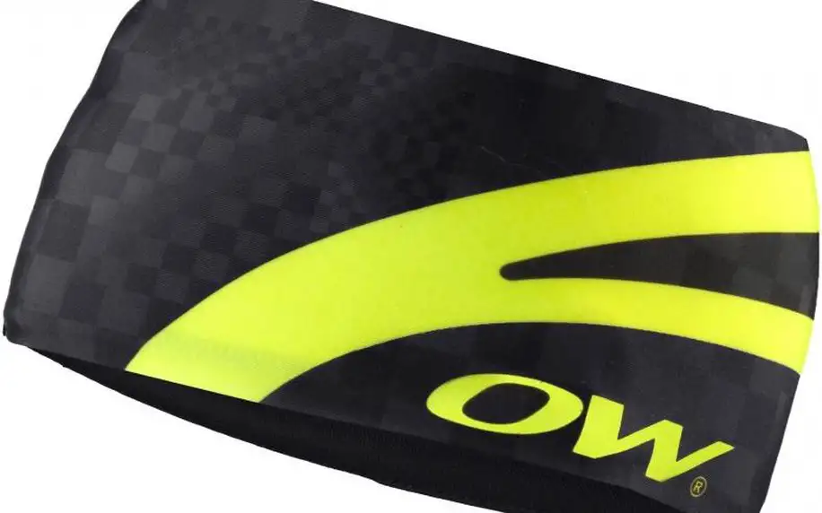 Sportovní čelenka One Way Carbon Headband - Wide Black-Yellow Uni