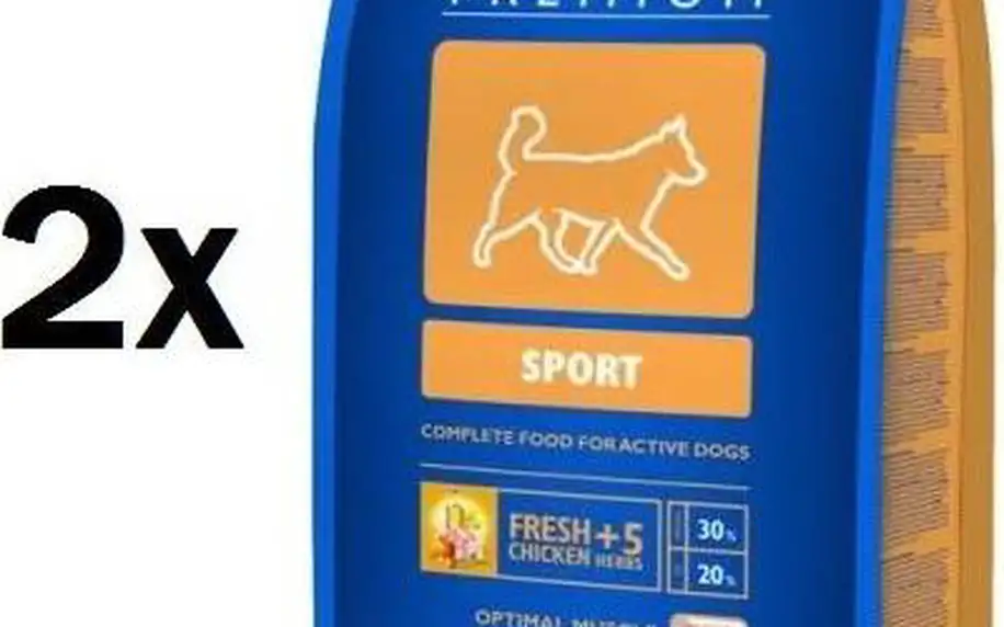 Granule Brit Premium Dog Sport 2 x 15 kg + Doprava zdarma