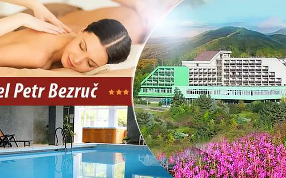 Beskydy - Hotel Petr Bezruč***! 3 dny relaxace pro 2 osoby s polopenzí, bohatým wellness a možnou platností až do srpna!