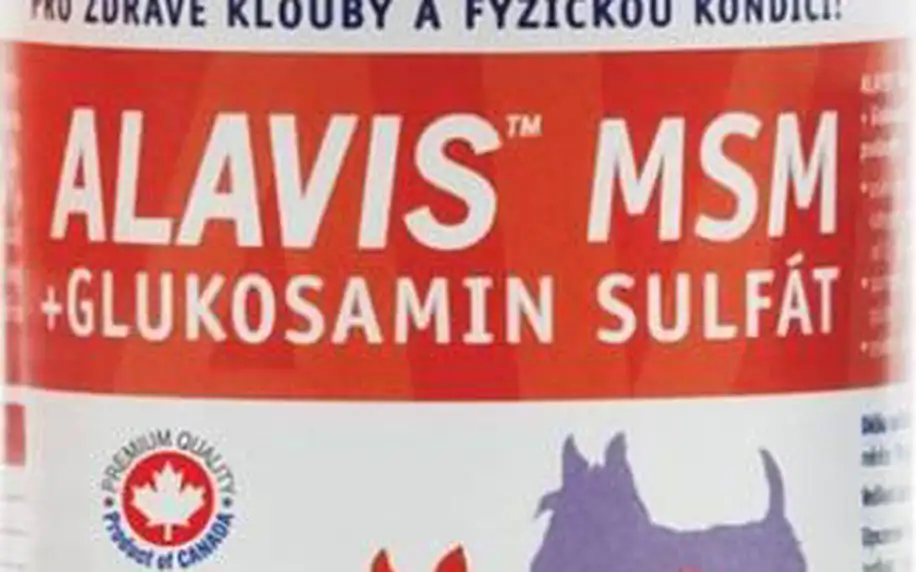 Tablety Alavis MSM+Glukosamin sulfát pro psy 60tbl