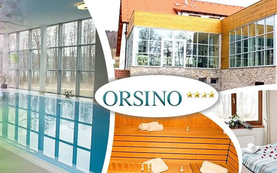 Relaxační wellness pobyt ve 4* hotelu Orsino, bazén, sauna, masáž, výborné jídlo, cyklostezky aj.