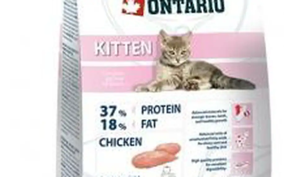 ONTARIO Kitten 2kg, vhodné pro koťata i kojící a březí kočky