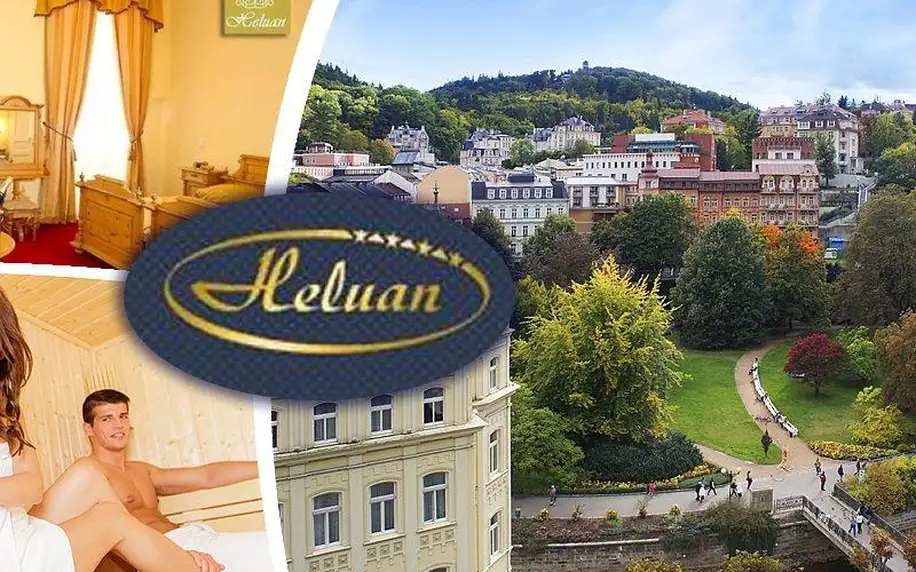 3denní romantický pobyt ve 4* hotelu Heluan pro dva s polopenzí a procedurami v Karlových Varech.