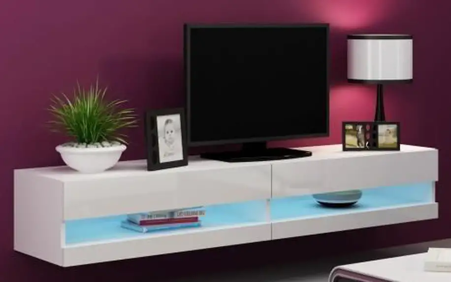 TV komoda Vigo s šířkou 180 cm a úložným prostorem pod televizí