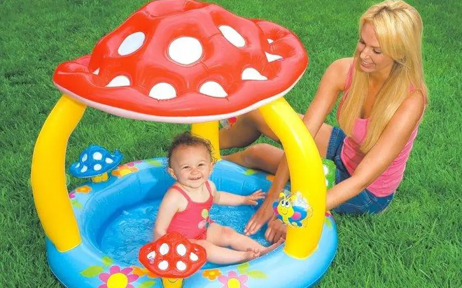 Nafukovací dětský bazének Intex s ochrannou stříškou proti slunci