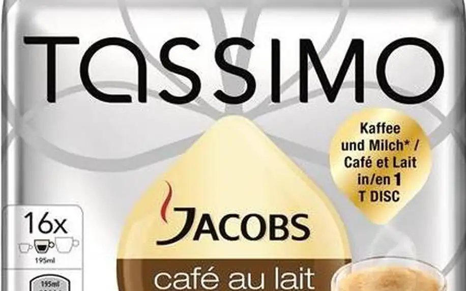 Kapsle pro espressa Tassimo Jacobs Cafe Au Lait 184g