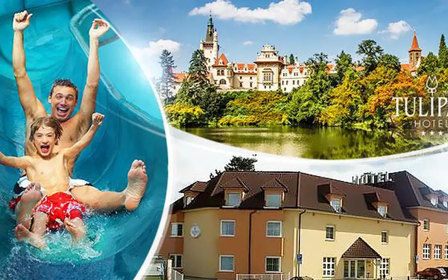 Praha - Průhonice na 3 dny až pro 4 osoby vč. snídaní a slevy do restaurace v 3* hotelu u aquaparku.