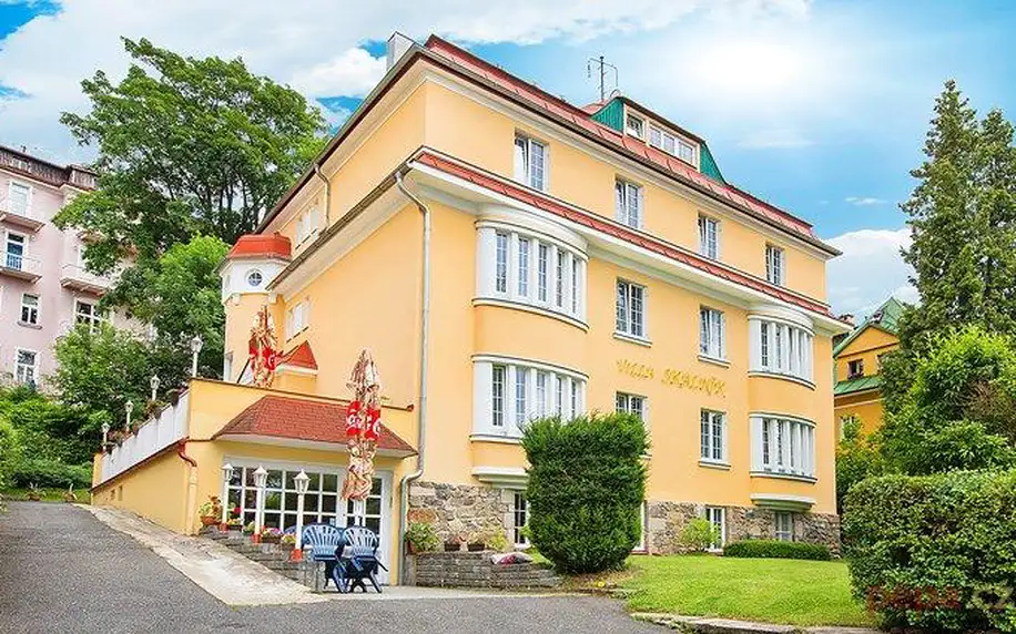 3–8denní wellness pobyt v hotelu Villa Skalník v Mariánských Lázních pro 2 s polopenzí