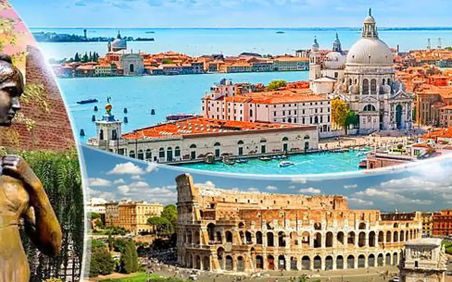 Itálie: Verona, Benátky, Řím a Florencie! 5denní zájezd pro 1 osobu vč. 2 nocí se snídaní
