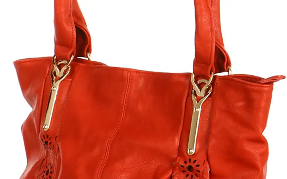 Elegantní zdobená kabelka červená