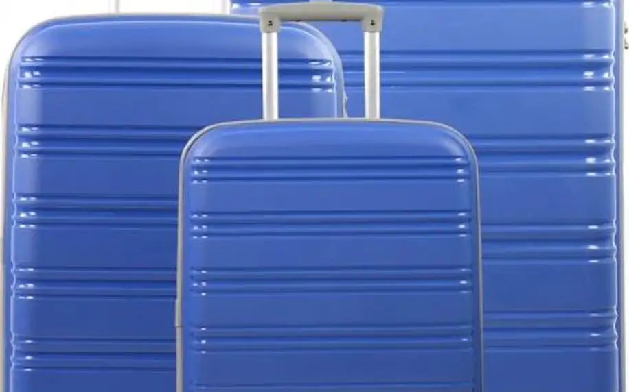 REAbags Cestovní kufry sada ROCK TR-0125/3 PP modrá