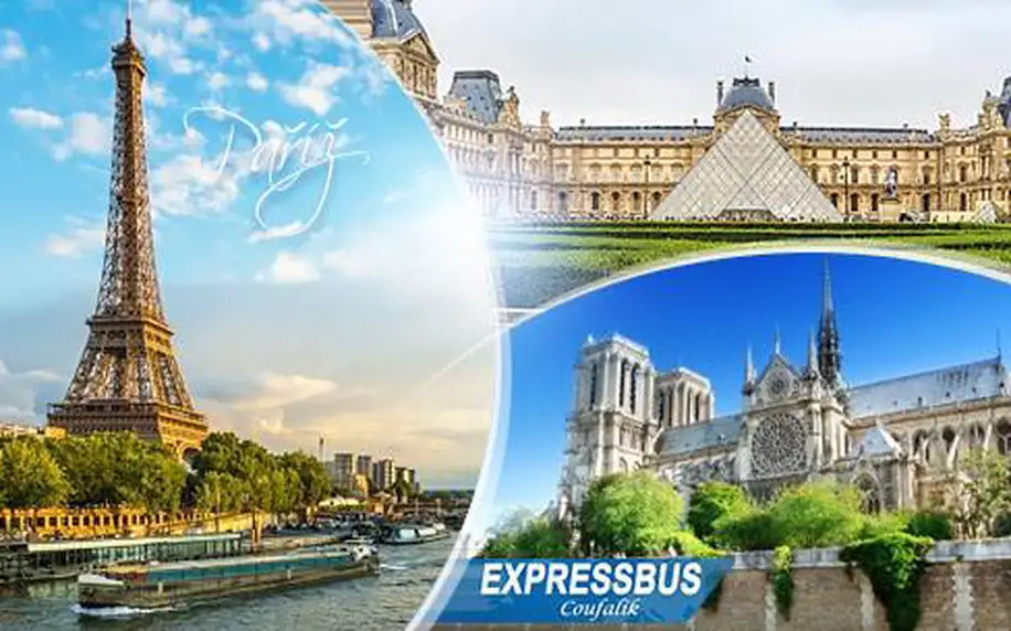 Francie, Paříž: 4denní zájezd pro 1 osobu vč. 1 noci** se snídaní, průvodce a dopravy z Prahy