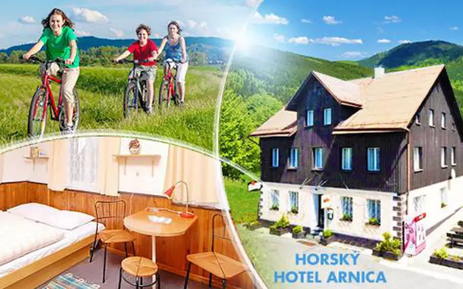 Krušné hory, Klínovec na 3-5 dní pro 1 osobu s plnou penzí v Hotelu Arnica, do 31.10.2016