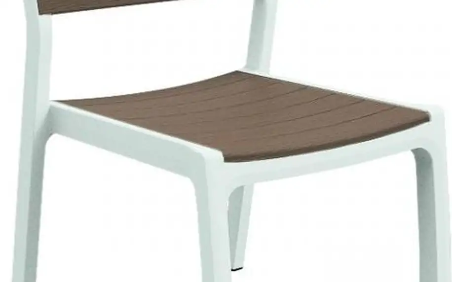 Designová zahradní židle HARMONY - bílé + cappuchino