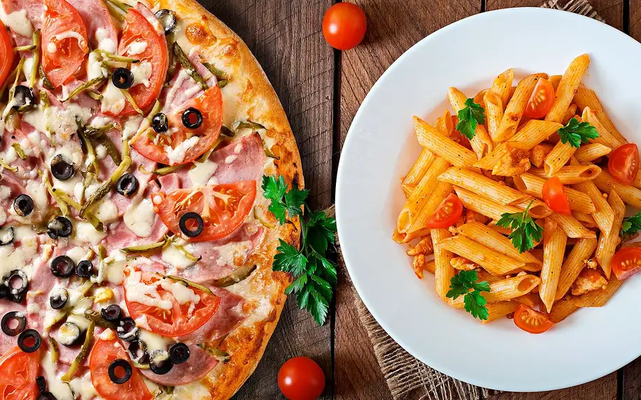 Italská večeře: pizza nebo těstoviny pro dva