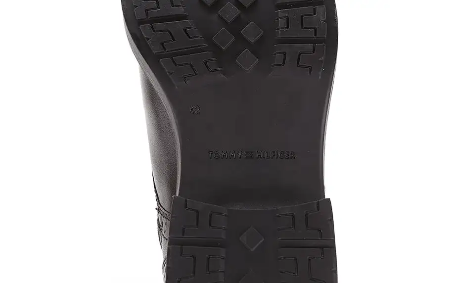 Tmavě hnědé pánské kožené kotníkové boty Tommy Hilfiger