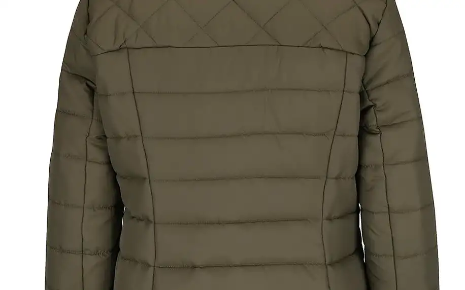 Khaki bunda s umělou kožešinou a vysokým límcem VERO MODA Helle