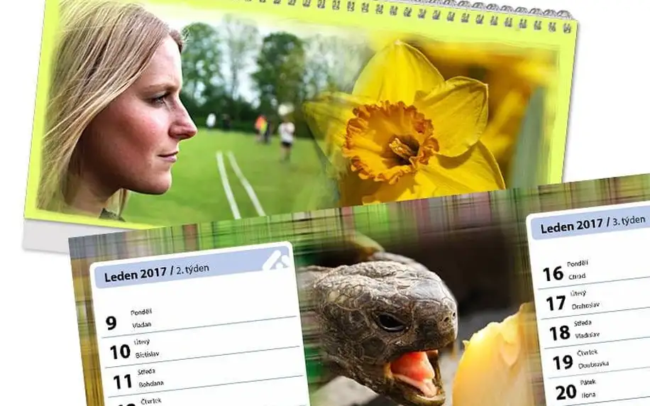 Kalendář na rok 2017 s vlastní fotografií: roční, měsíční, čtrnáctidenní nebo týdenní