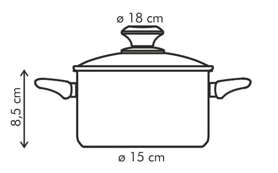 Kastrol PRESTO s poklicí ø 18 cm, 2.0 l, antiadhezní povlak